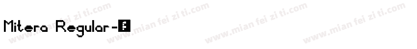 Mitera Regular字体转换